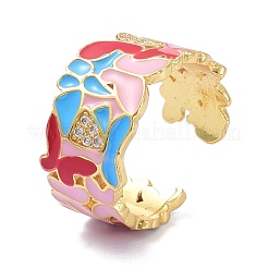 Schmetterling klarer Zirkonia-Breitbandring für Mädchenfrauen&nbsp;ZIRC-C025-38G