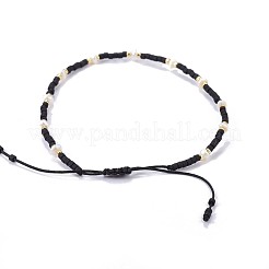 Verstellbare Nylonschnur geflochtenen Perlen Armbänder&nbsp;BJEW-P256-A01