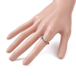 Natürliche Edelstein-Chakra-Fingerringe&nbsp;RJEW-JR00949-01