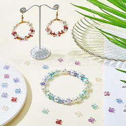 180 Stück 6 Farben transparent gespritzte Glasperlen&nbsp;GLAA-SC0002-47
