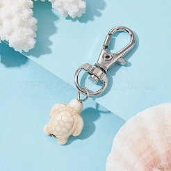 Décorations pendentifs tortue turquoise synthétique&nbsp;HJEW-JM01355-02