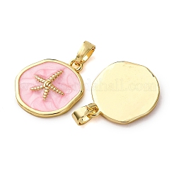 Pendentifs d'émail en laiton &nbsp;KK-F911-01B-G04