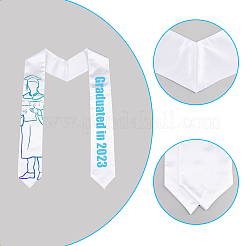 1 capuche de robe de remise de diplôme en polyester&nbsp;AJEW-FH0003-25A