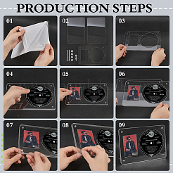 Présentoirs en acrylique pour CD&nbsp;ODIS-WH0043-305B