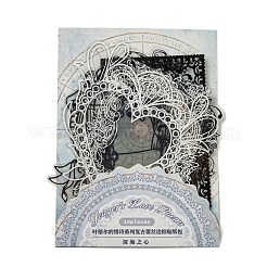 10 Stück 10 Stile Vintage Spitze wasserdichte Haustier Aufkleber Sets&nbsp;LS-DIY-M066-05E