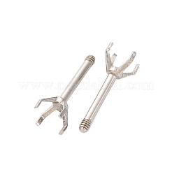 Componenti per orecchini a bottone in acciaio inossidabile 304&nbsp;STAS-B091-02B-04P