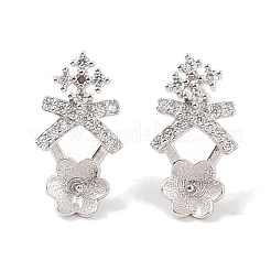 925 risultati di montature per orecchini in argento sterling con micro pavè di zirconi cubici&nbsp;STER-B003-16P