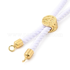 Bracelets en argent avec cordon de nylon torsadé&nbsp;DIY-B066-03G-07