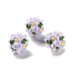 Leuchtende Polymer Clay Strass Blumenkugelperlen&nbsp;CLAY-U002-01D