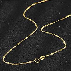 925 Halskette aus ovaler&nbsp;NJEW-H056-01C-G