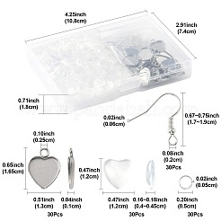 Kits para hacer pendientes colgantes de corazón&nbsp;DIY-FS0009-18