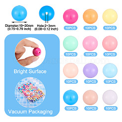 120pcs 12 perles acryliques opaques de style&nbsp;MACR-BT0001-03