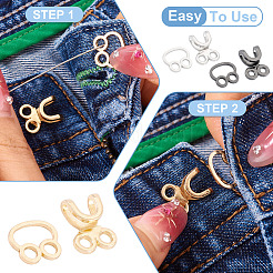 15 Satz 3 Farben Legierung Taille Extender Haken & Ösen Verschlüsse&nbsp;DIY-TA0012-28
