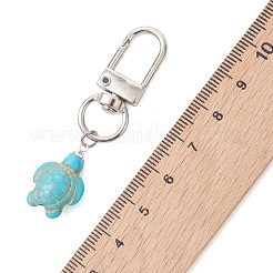 Decoración colgante de turquesa sintética teñida&nbsp;HJEW-JM04799
