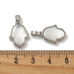 Pendentifs en coquille blanche naturelle&nbsp;KK-U025-04P-01