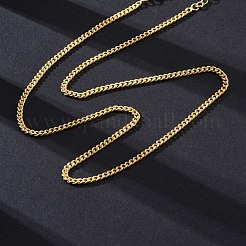 Collane a catena cubana in ottone per donna&nbsp;NJEW-D302-57G