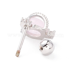 Boucles d'oreilles planète oeil de chat pour femmes&nbsp;LS-EJEW-A065-02P