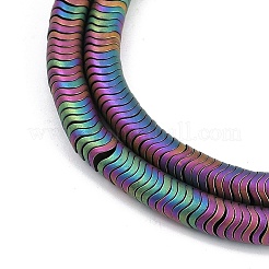Brins de perles d'hématite non magnétiques synthétiques galvanisées&nbsp;G-H020-M01-23