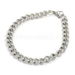 Bracelets à chaîne gourmette/chaîne torsadée en acier inoxydable 304&nbsp;STAS-A028-B143