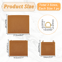 3 Stück Filztaschen-Organizer-Einsätze in 3 Größen&nbsp;FIND-WH0172-16B