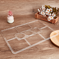 Rechteckige Frässchablonen aus Acryl mit 9 Tasche für die Holzbearbeitung&nbsp;FIND-WH0420-59