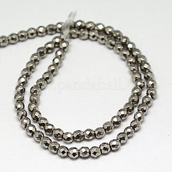 Electroplate non magnetici ematite sintetico fili di perline&nbsp;G-J169B-4mm-M