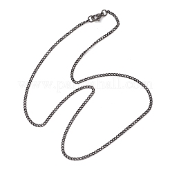 Collares de cadena trenzada de acero inoxidable 304 de 2.5 mm para mujeres y hombres.&nbsp;NJEW-JN05819-02