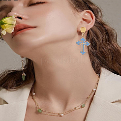 8 pieza de accesorios para pendientes de acero inoxidable 304 con revestimiento iónico (IP) de 4 colores&nbsp;STAS-LP0001-80