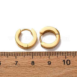 Boucles d'oreilles créoles en acier inoxydable 304 avec zircone cubique&nbsp;EJEW-D331-12G