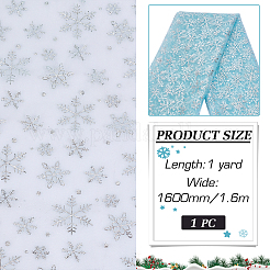 Nylonnetzstoff mit Schneeflockenmuster&nbsp;DIY-WH0581-11B