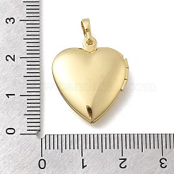 Herz-Medaillon-Anhänger aus Messing zum Valentinstag&nbsp;KK-D431-035G-G