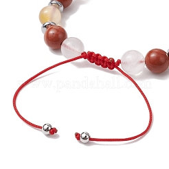 Bracelets de perles tressées en pierres précieuses pour femmes et filles&nbsp;BJEW-JB11141-01