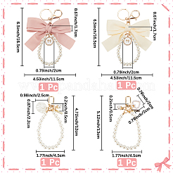 4 pièce 4 styles de décorations suspendues en perles d'imitation ABS&nbsp;AJEW-GF0010-65