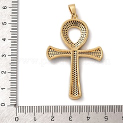Micro ottone spianare zirconi grandi ciondoli&nbsp;KK-U076-06G