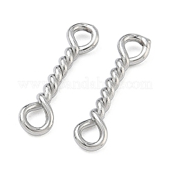 Ciondoli con connettore a barra intrecciata in acciaio inossidabile 304&nbsp;STAS-L300-002P-01