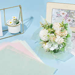 114 pz 3 colori quadrato di carta da regalo in cotone con bouquet di fiori decorazione&nbsp;AJEW-SP0004-29
