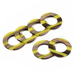 Pendentifs en bois de résine et de noyer&nbsp;X-RESI-R428-02B