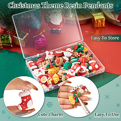 40pcs 20 Arten Weihnachtsthema-undurchsichtige Harzanhänger&nbsp;RESI-TA0003-58
