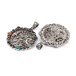 Chakra-Anhänger aus natürlichem Tigerauge&nbsp;G-NH0025-01AS