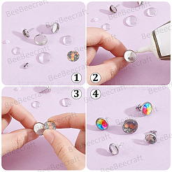 50 pièce de boucles d'oreilles rondes et plates en acier inoxydable 304&nbsp;STAS-BBC0010-39B