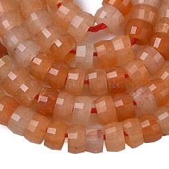 Fili di perline heishi di avventurina rossa naturale&nbsp;LS-G-A299-A02-01