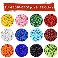 180g 12 Farben Glas Saatperlen&nbsp;SEED-SZ0001-010