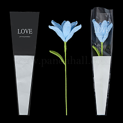 Blumenornamente aus Baumwolle mit Eisendraht häkeln&nbsp;AJEW-WH0460-027A
