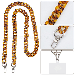 1 chaînette d'extension de sac en acrylique à maillons cubains&nbsp;AJEW-BM0001-41B