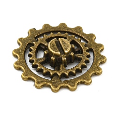 Pendentifs steampunk en alliage de style tibétain&nbsp;TIBEP-Q061-15AB-LF