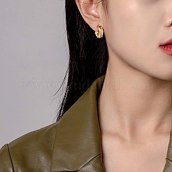 Aretes en forma de C con circonitas cúbicas&nbsp;JE944A