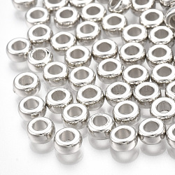Perline distanziali in plastica ccb, ciambella, platino, 5.5x2.5mm, Foro: 2.5 mm