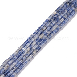 Natürliche blaue Fleck Jaspis Perlen Stränge, ungefärbt, Kolumne, 3.8~4.3x2.4 mm, Bohrung: 0.9 mm, ca. 87 Stk. / Strang, 14.88~15.12 Zoll (37.8~38.4 cm)