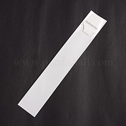 Bolsas de celofán rectángulo, con cartulinas de carton, palabras de acero inoxidable en la tarjeta, blanco, 25x4.2 cm, espesor unilateral: 0.035 mm, tarjeta colgante de pantalla: 47x37x0.6 mm