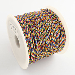 Braided Nylon Cord for Chinese Knot Making, Colorful, 1.5mm, about 109.36 yards(100m)/roll